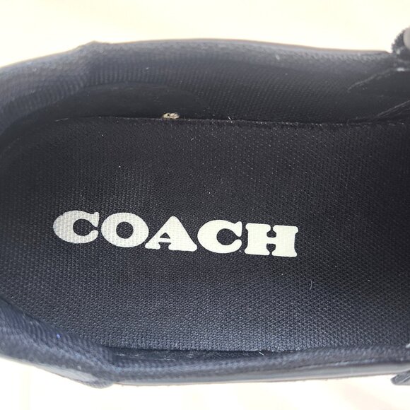 Coach Walker Slip On Women's Leather Sneakers C Logo Comfort Shoes Black Size 8B - Picture 13 of 16